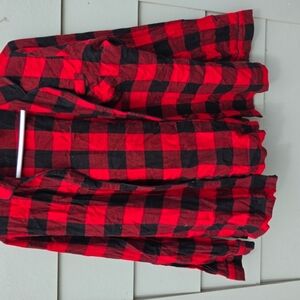 Plaid Button Down Shirt - Red and Black